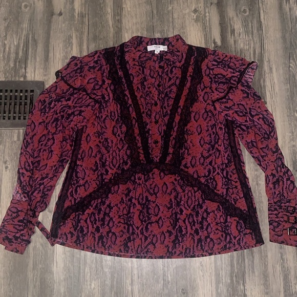 Koche Lace Trim Python Top woman’s size 36 or US size 4 - Picture 6 of 10